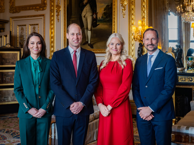 The Crown Prince and Crown Princess met The Prince and Princess of Wales at Windsor Castle outside London. Photo: Kensington Palace